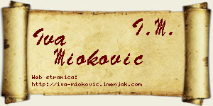 Iva Mioković vizit kartica